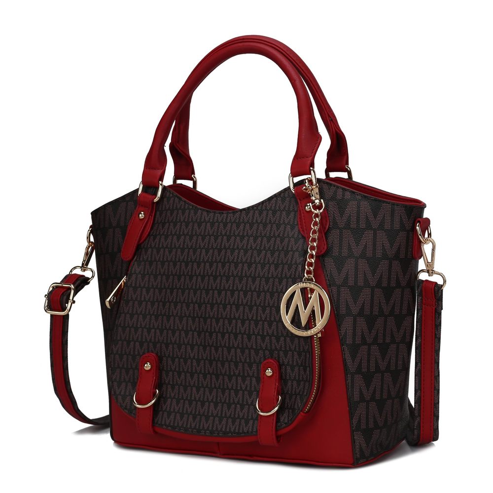 Carryall Satchel For Women, Vegan Textured Pocketbook TopHandle Crossbody